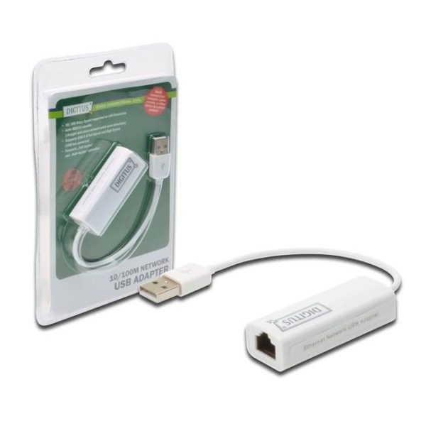 Digitus USB 2.0 Erkek to Ethernet(10/100) Çevirici - DN-10050-1