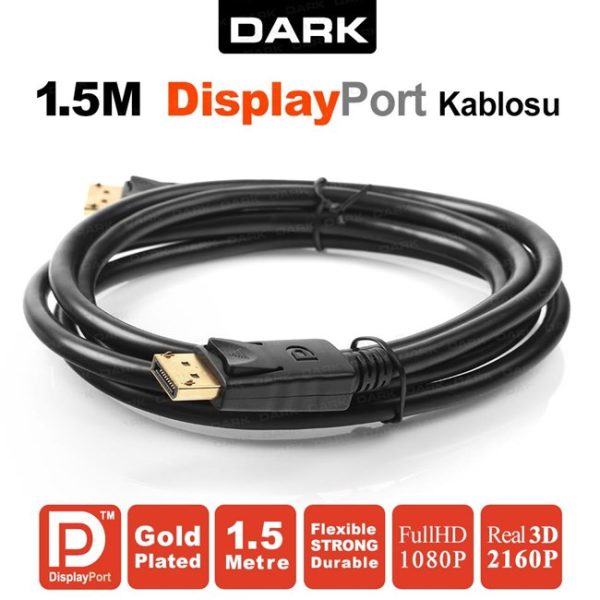 Dark FHD DisplayPort Kablo (1.5m) - DK-CB-DPL150