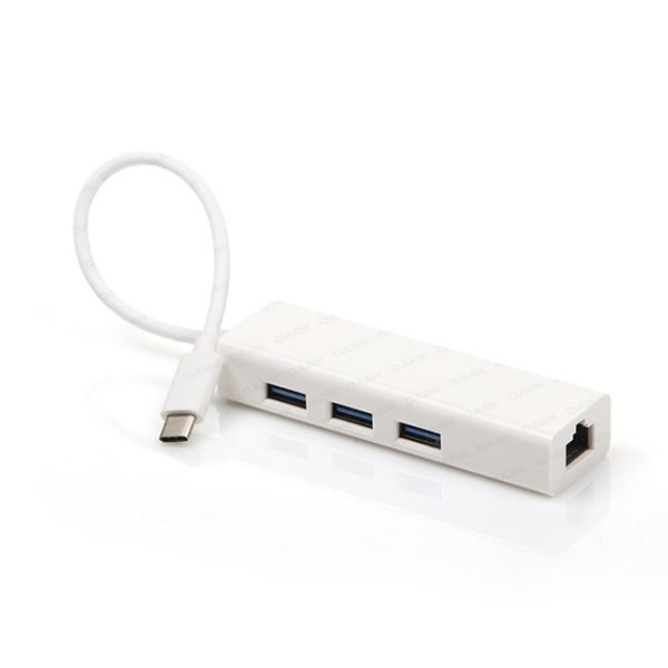 Dark Type-C to Gigabit Ethernet + 3x USB Çoklayıcı - DK-AC-U31X3GL