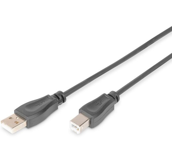 Digitus Yazıcı Kablosu Zırhlı Siyah USB 2.0 (5m) - AK-300105-050-S
