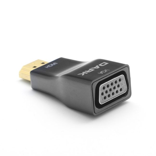 Dark HDMI Erkek to VGA Dişi Çevirici Siyah - DK-HD-AHDMIXVGA5