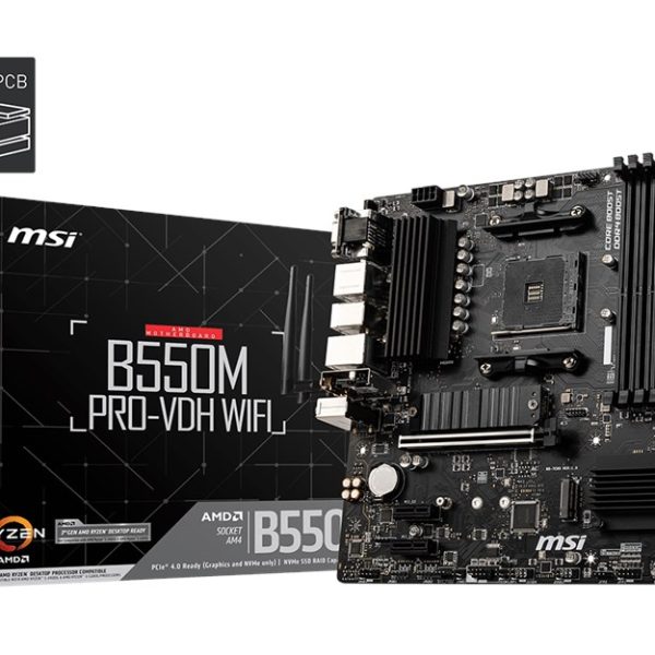 MSI B550M Pro Vdh Wifi AM4 Ryzen DDR4 Vga Hdmi Dp - B550M PRO-VDH WIFI