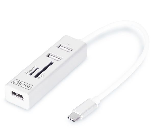 Digitus Type-C - 3xUSB 2.0 - Kart Okuyucu - DA-70243
