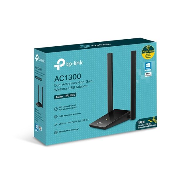 Tp-Link Archer T4U Plus 1300Mbps Dualband USB - ARCHER T4U PLUS