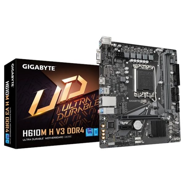 Gigabyte H610M H V3 D4 1700P Vga Hdmi Usb3.2 - H610M-H-V3-DDR4