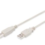 Digitus Yazıcı Kablosu Bej USB 2.0 (1,8m) - AK-300102-018-E