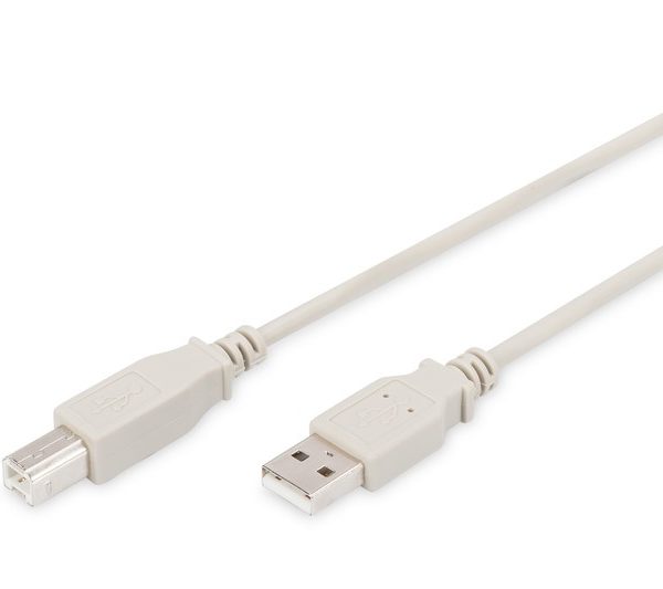 Digitus Yazıcı Kablosu Bej USB 2.0 (1,8m) - AK-300102-018-E