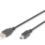Digitus AK-300108-018-S USB2.0-MiniUSB Kablo(1.8m)