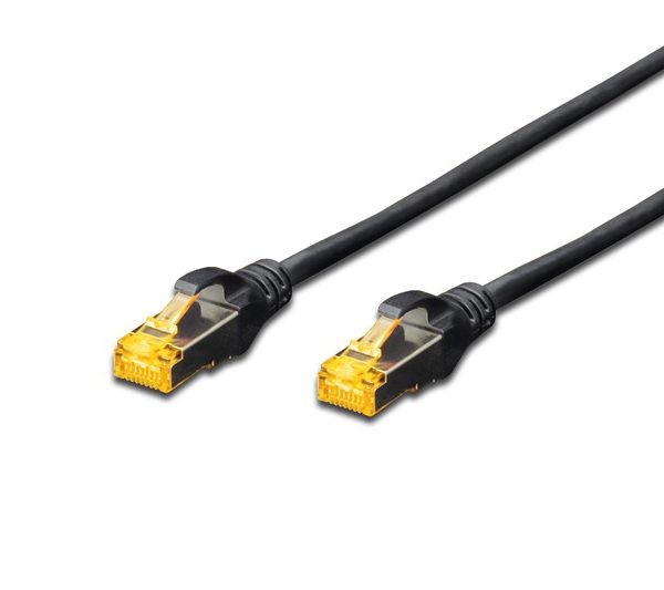 Digitus Zırhlı Patch Kablo Cat6A Siyah (0,25m) - DK-1644-A-0025/BL