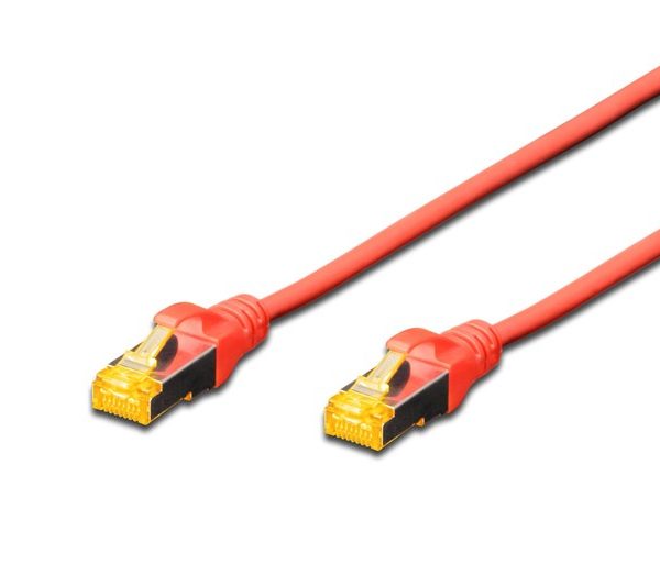 Digitus Zırhlı Patch Kablo Cat6A Kırmızı (0,5m) - DK-1644-A-005/R
