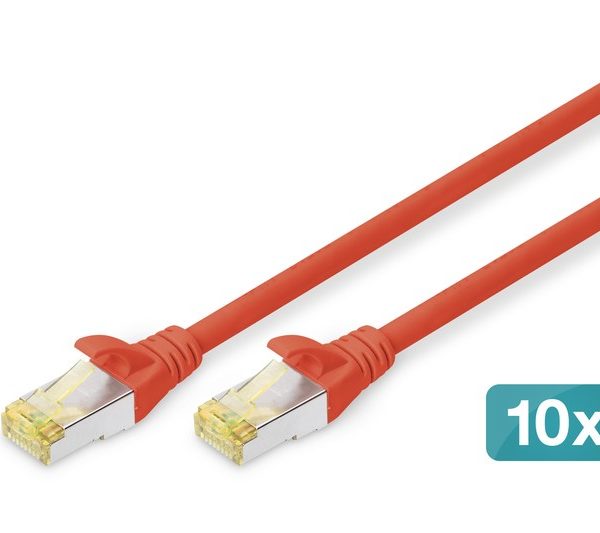 Digitus Zırhlı Patch Kablo Cat6A Kırmızı (3m) - DK-1644-A-030/R