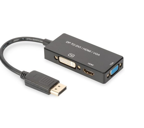 Digitus DisplayPort to VGA+ HDMI + DVI Çevirici - AK-340418-002-S