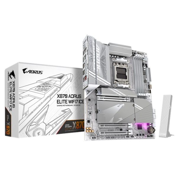 Gigabyte X870 Aorus Elite Wifi 7 Ice D5 AM5 Type-C - X870-AORUS-ELITE-WIFI7-IC