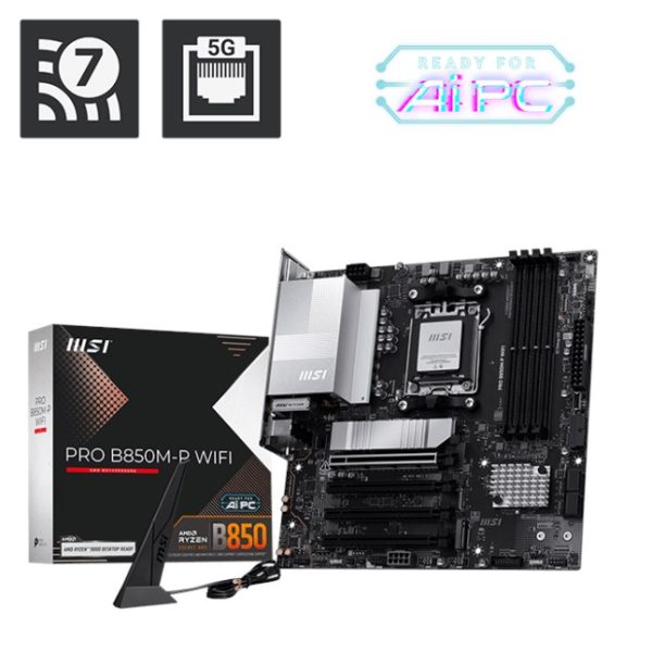 MSI Pro B850M-P Wifi AM5 D5 Hdmi Dp Type-C - PRO B850M-P WIFI